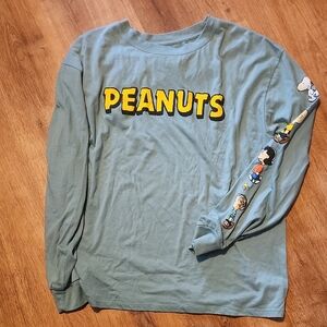 Peanuts Long Sleeve Shirt - Green with Yellow Accents
